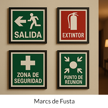 Señaletica Marcos de Madera